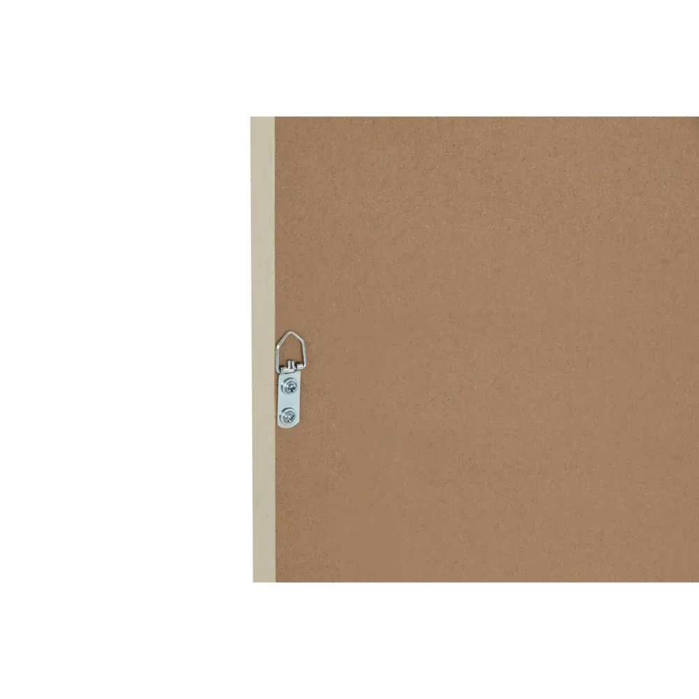 Kangas Home ESPRIT Valkoinen Luonnollinen Boho 60 x 3 x 60 cm (2 osaa)