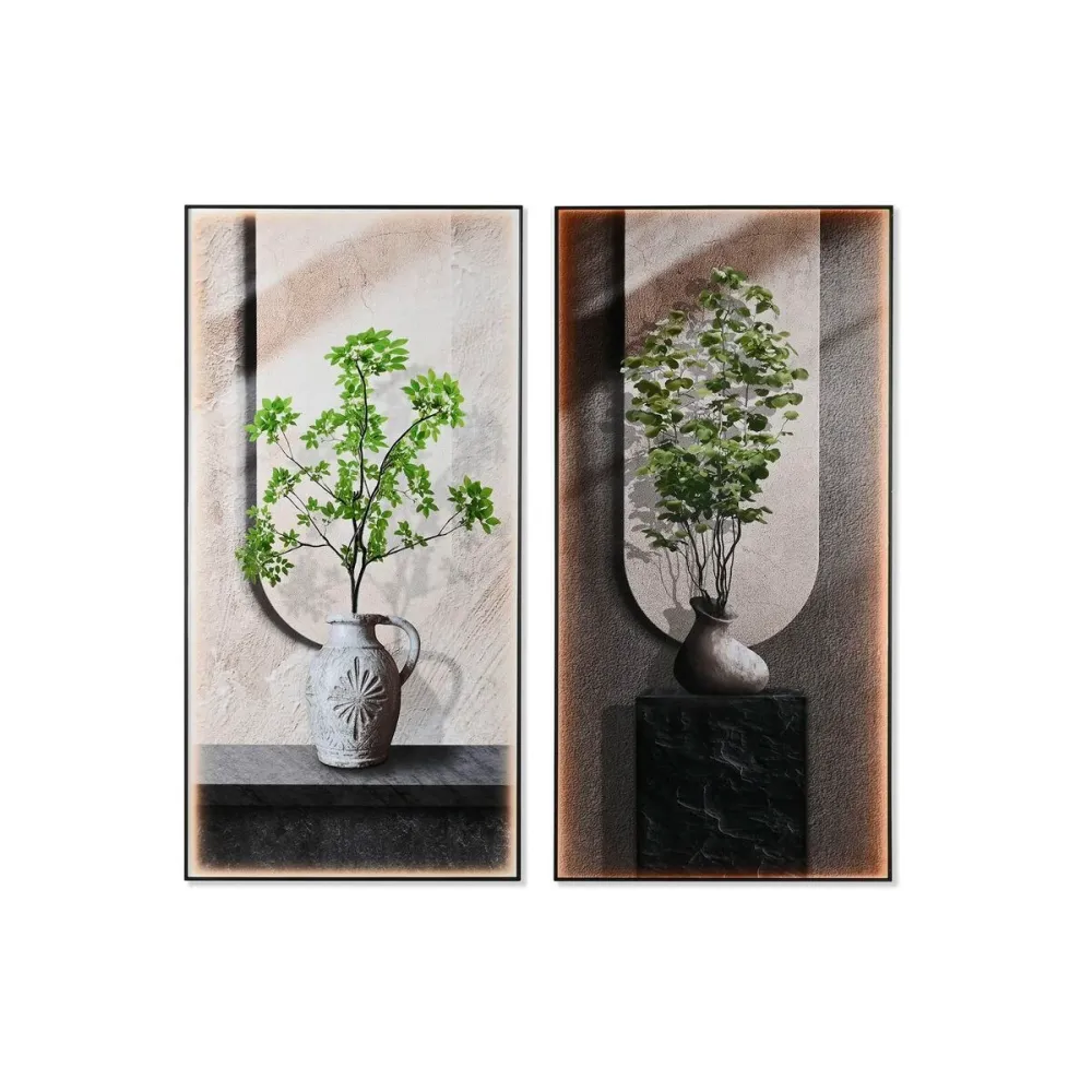 Kangas Home ESPRIT Vihreä Beige Itämainen Maljakko 80 x 3 x 160 cm (2 osaa)