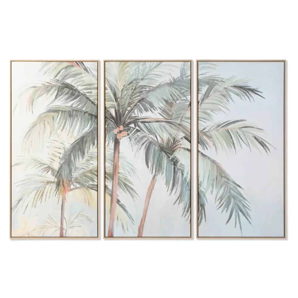 Kangas Home ESPRIT Vihreä Palmut Trooppinen 180 x 4 x 120 cm (3 Kappaletta)