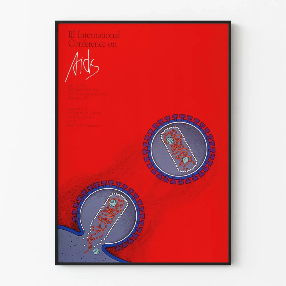 Kansainvälinen HIV-konferenssi 1987 - Vintage-seinäkoriste juliste