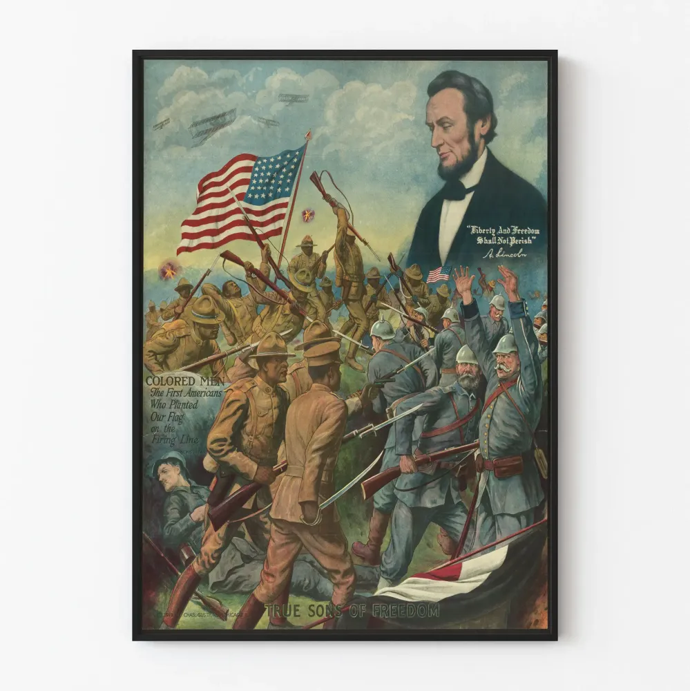 Kansallinen juliste True Sons Freedom Abraham Lincolnin kanssa