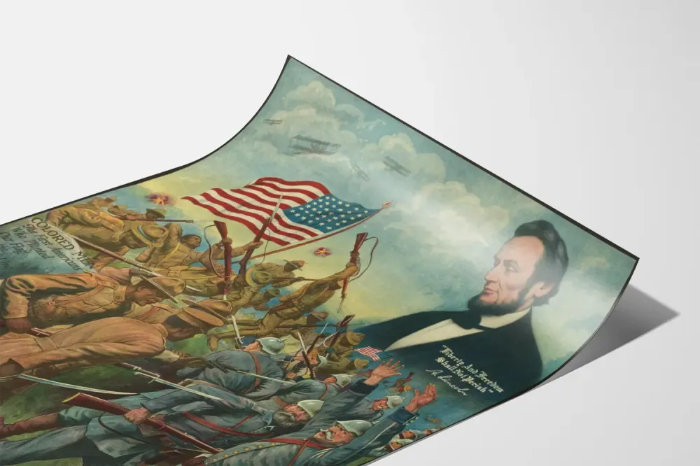 Kansallinen juliste True Sons Freedom Abraham Lincolnin kanssa