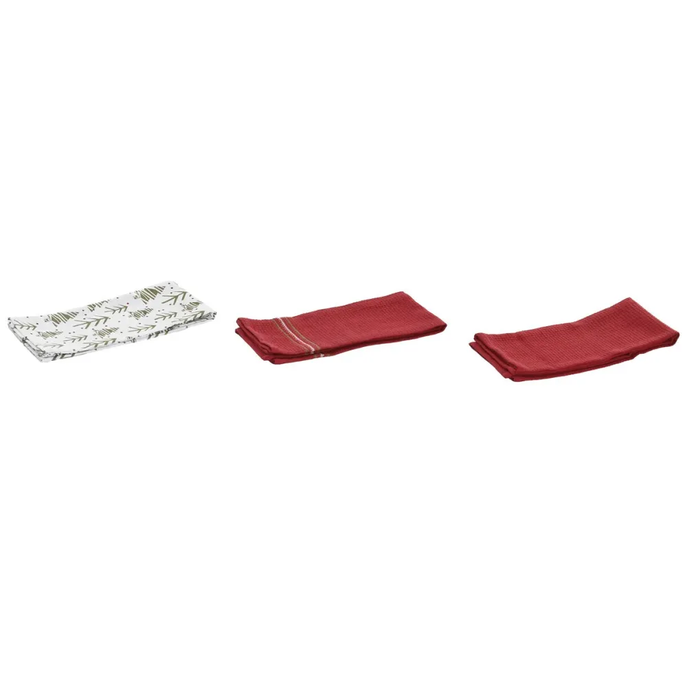 Keittiöliina Home ESPRIT Punainen Vihreä Beige Puut 60 X 0,2 X 40 CM
