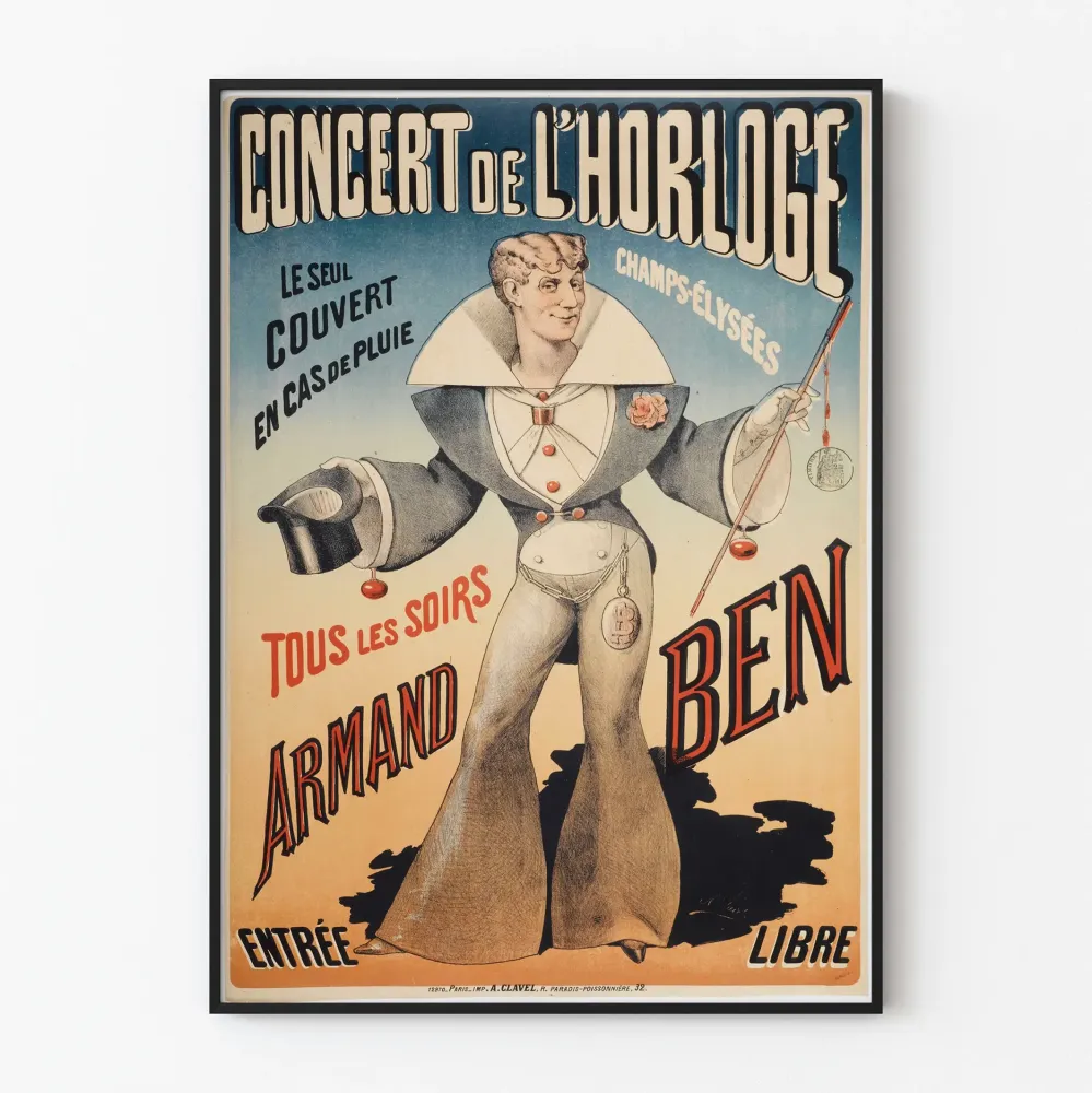 Kellonsoitto-konserttijuliste - Vintage-seinäkoriste