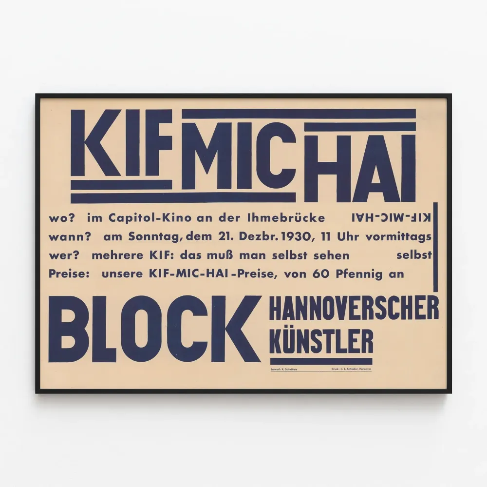 KIF MIC HAI -juliste seinäkoristelu vintage-tyyppinen
