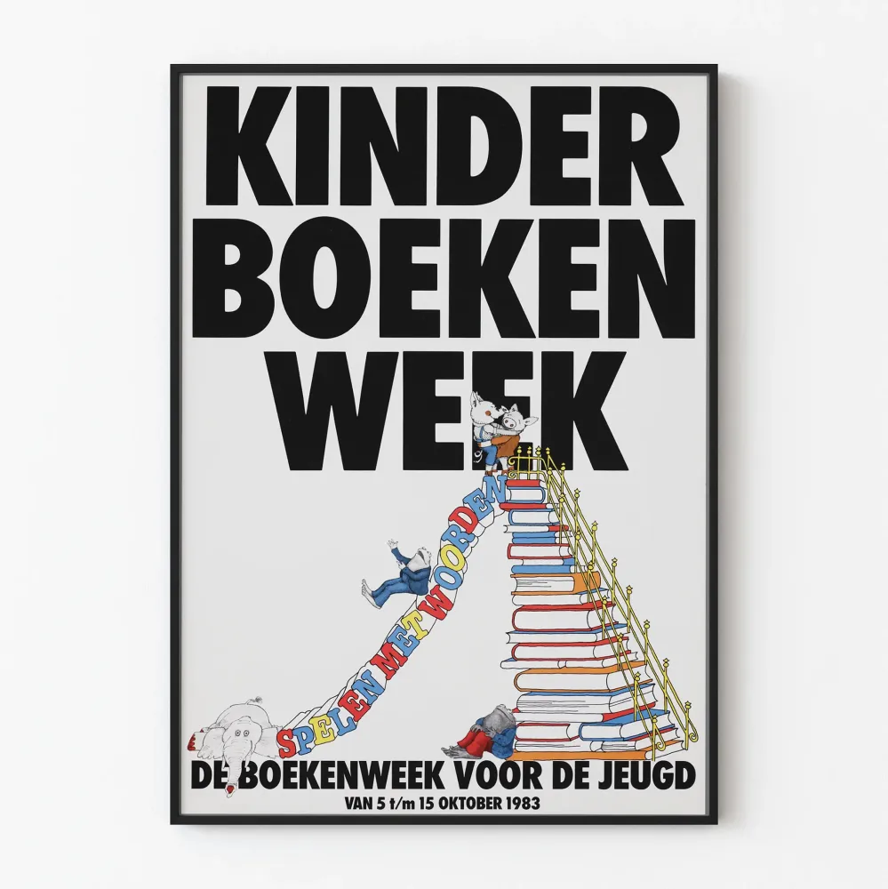 Kinderboekenweek 1983 juliste - Lasten seinäkoristelu