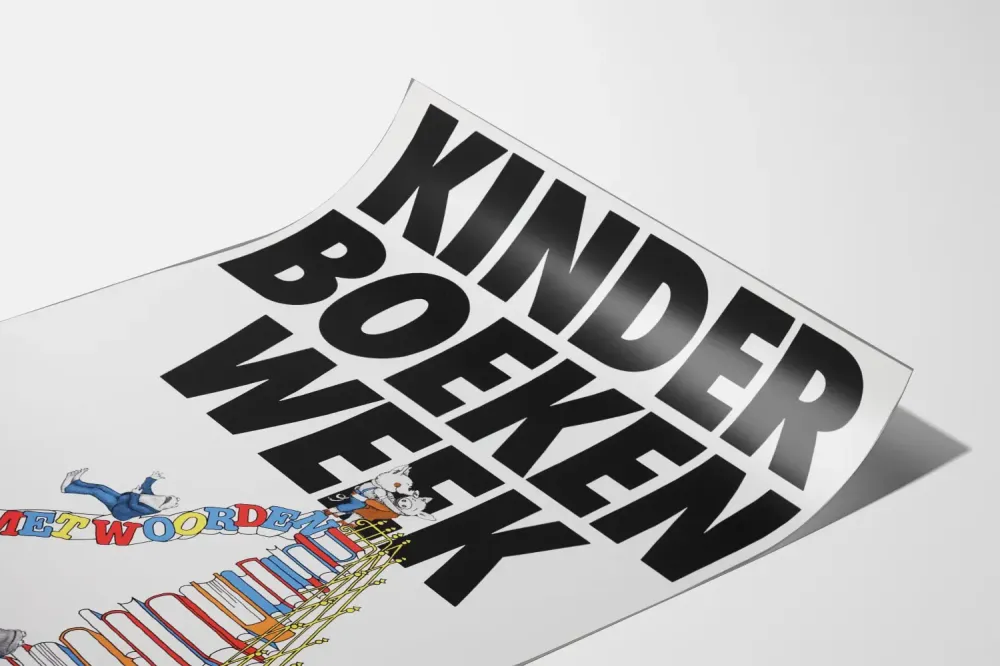 Kinderboekenweek 1983 juliste - Lasten seinäkoristelu