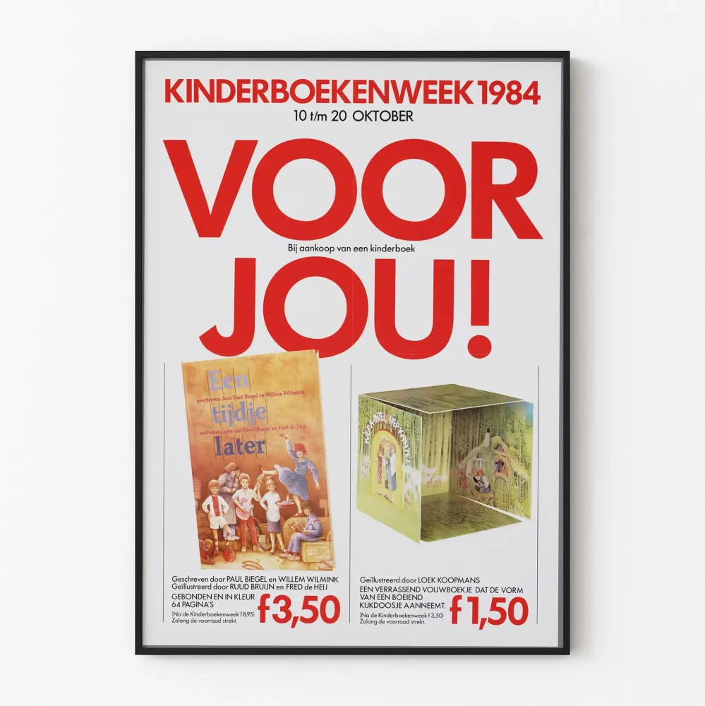 Kinderboekenweek 1984 juliste - Vintage-seinäkoriste
