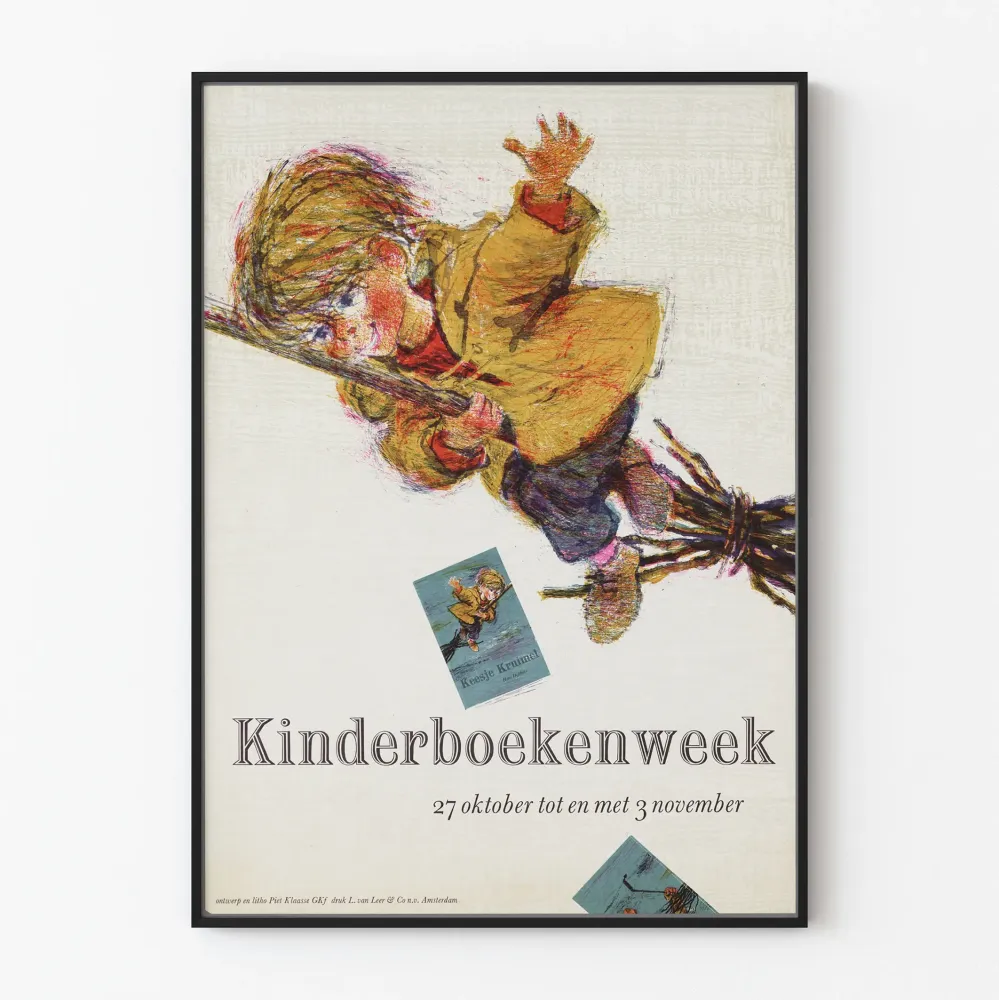 Kinderboekenweek Juliste Lasten kuvitus Pöydällä