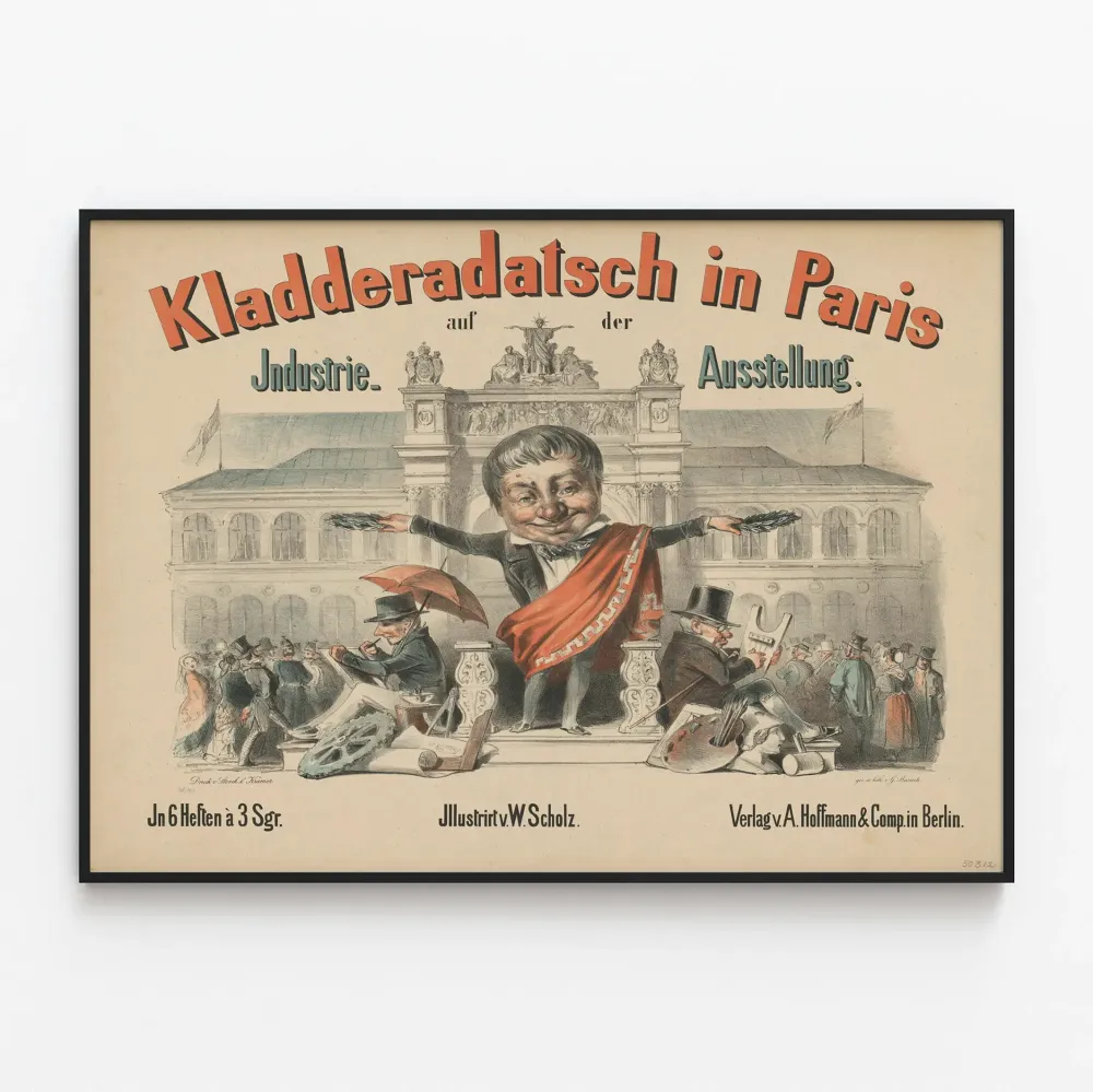 Kladderadatsch-juliste Pariisin teollisuusnäyttelyssä