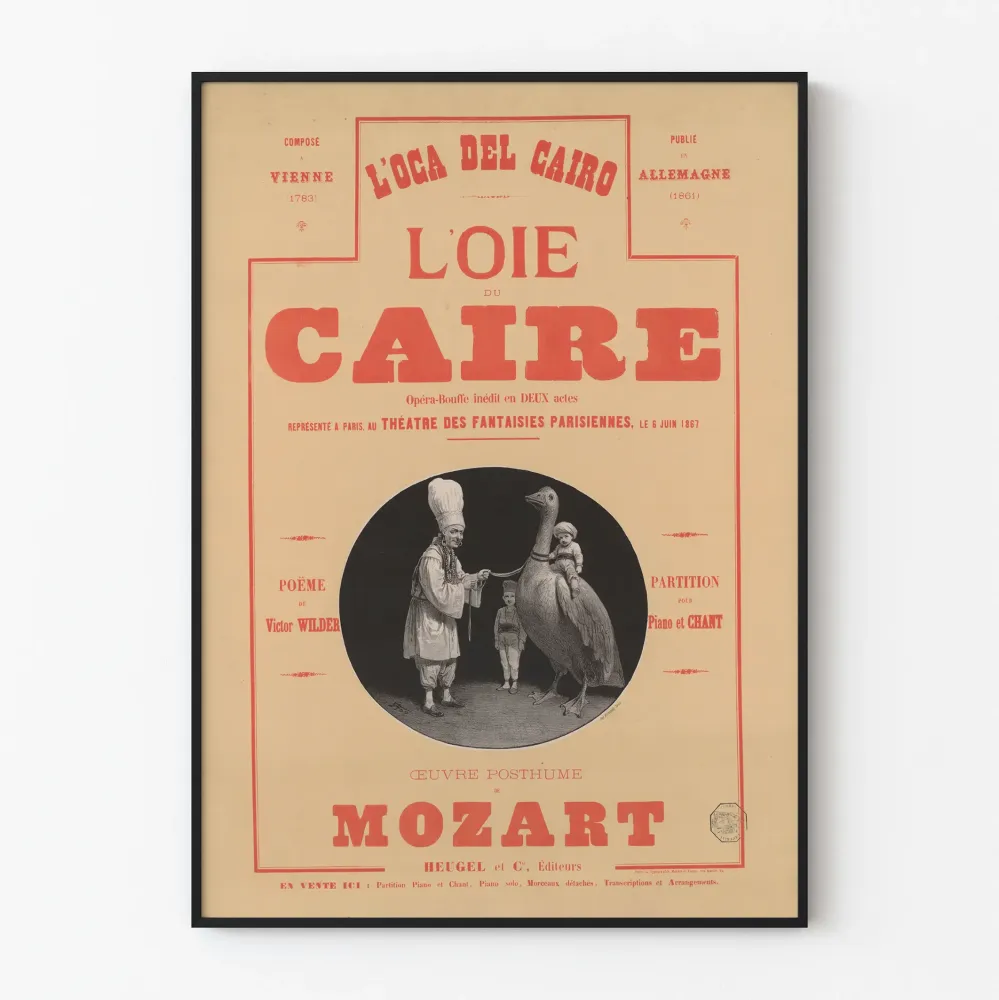 Klassinen juliste Kaihin hanhesta, Mozartin operetti