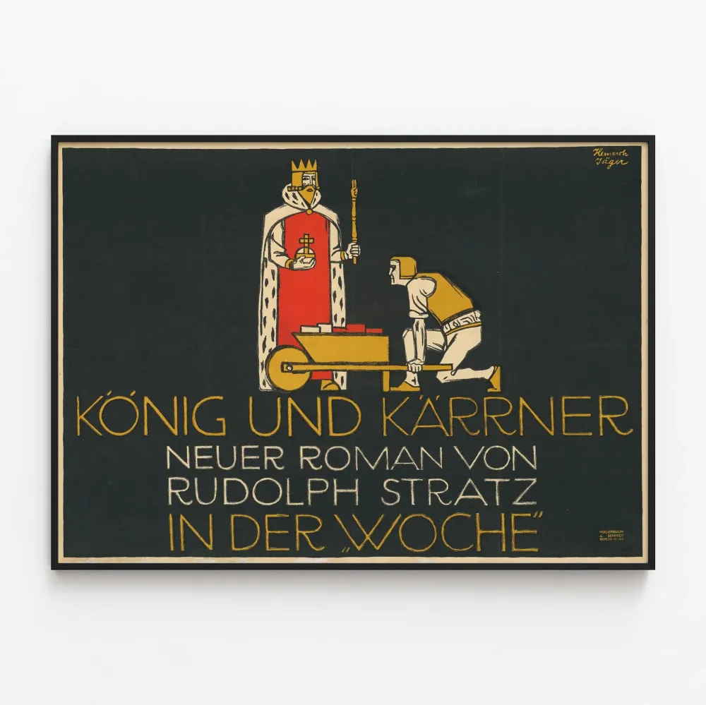Klassinen juliste König und Kärrner teokselta Heinrich Jäger