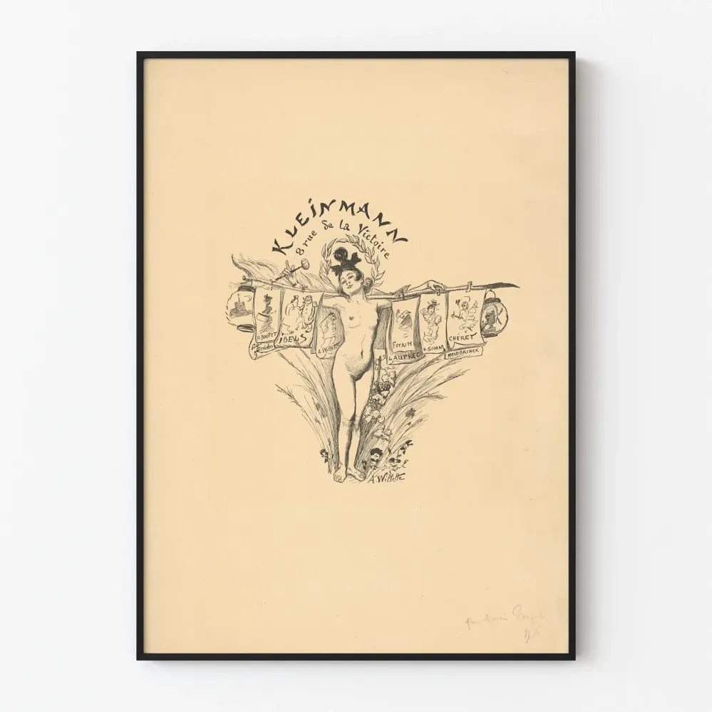 Kleinmannin vintage-taiteellinen juliste, Rue de la Victoire 8