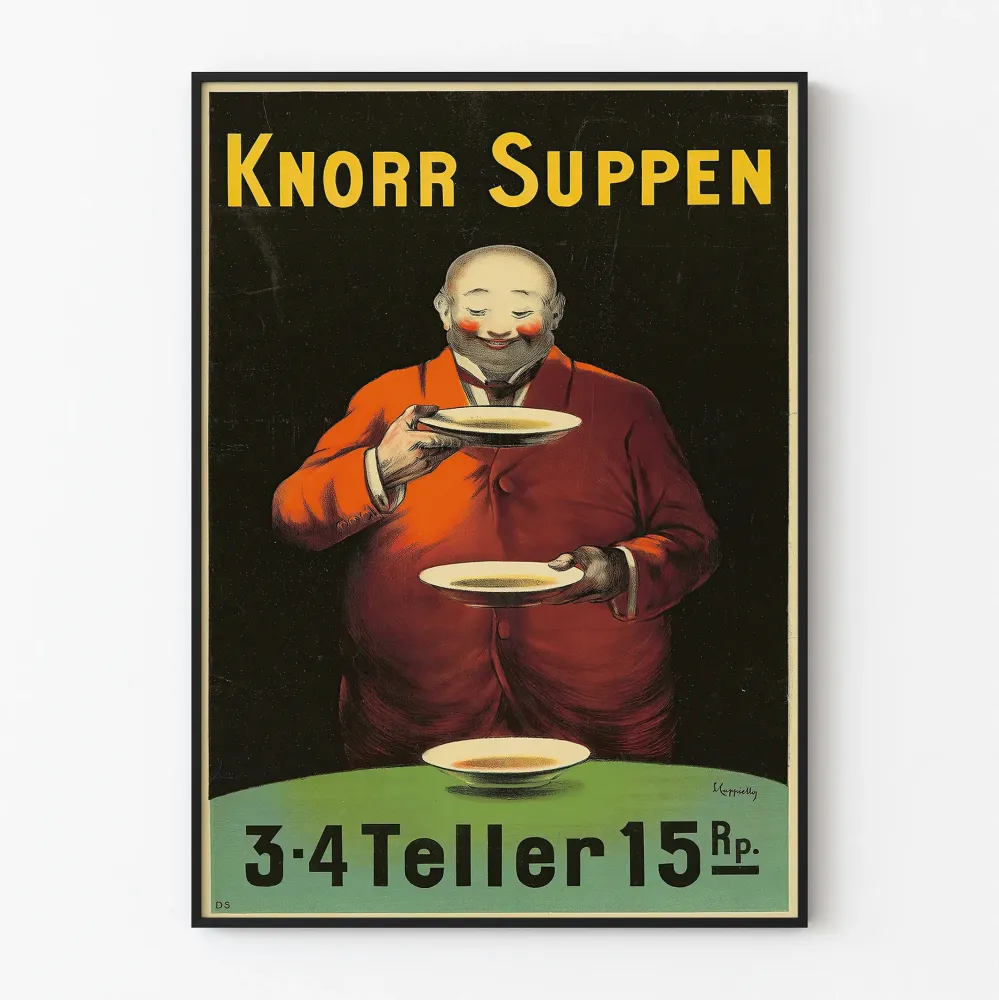 Knorr Suppen mainosjuliste vintage seinäkoristeeksi