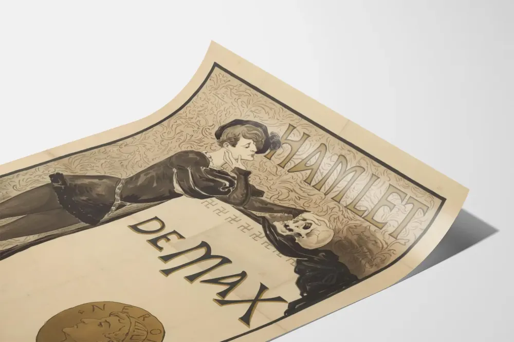 koristeellinen Hamlet juliste Maxin Art Nouveau -tyyliltä