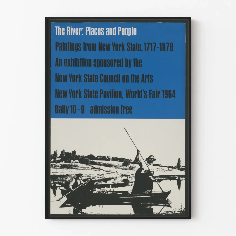 Koristeellinen juliste näyttelyn maalauksista New York 1717-1878