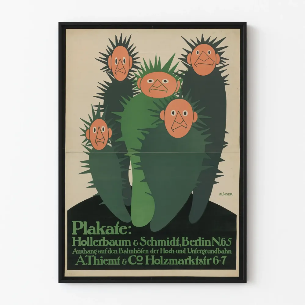 Koristeellinen vintage juliste Hollerbaum & Schmidt Berliini