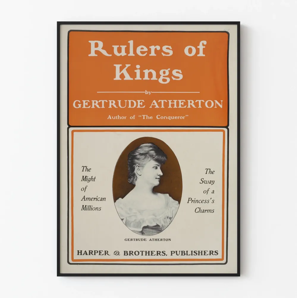 Koristeellinen vintage juliste Rulers Kings teokselta Gertrude Atherton