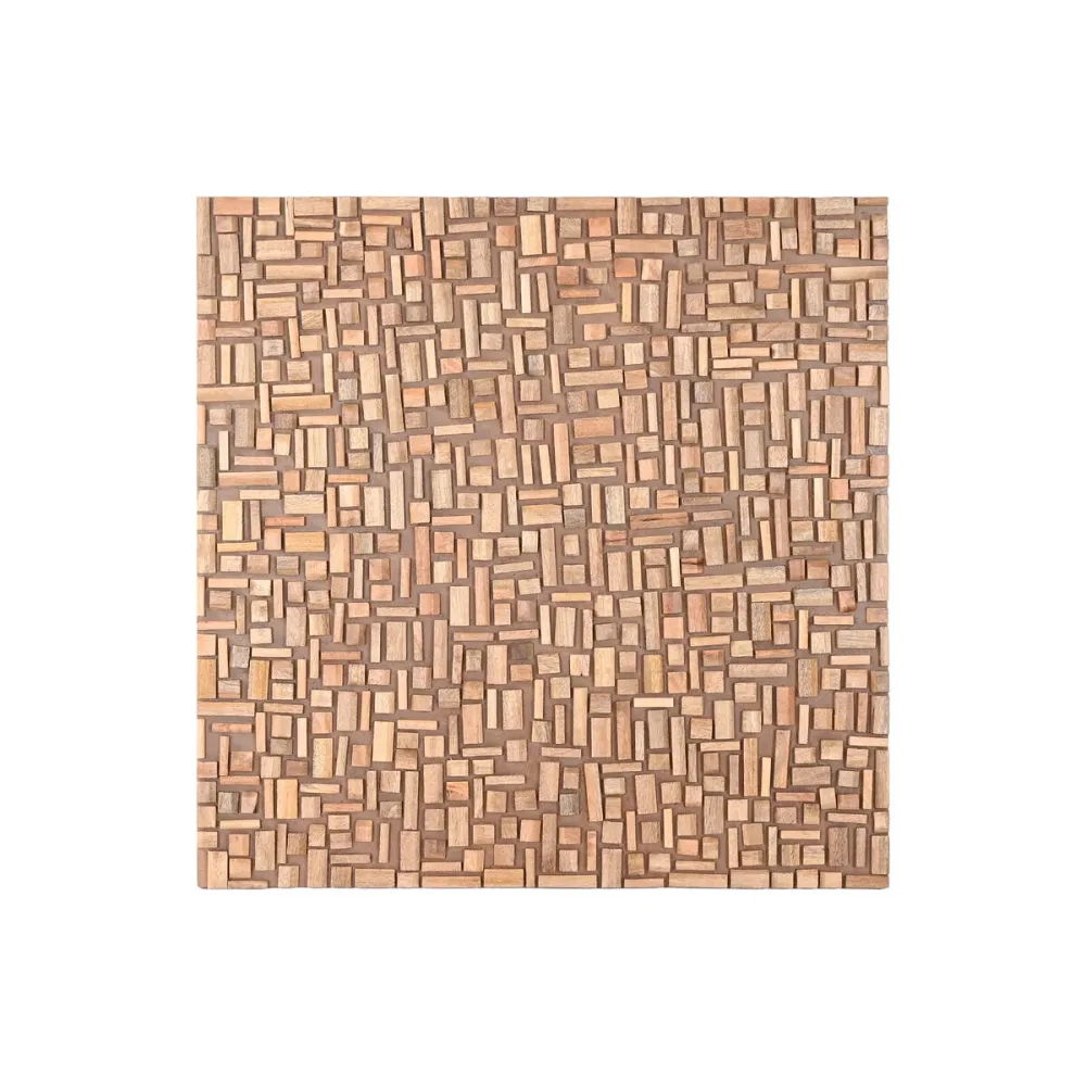 Koristehahmo Home ESPRIT Luonnollinen Moderni 90 x 3 x 90 cm
