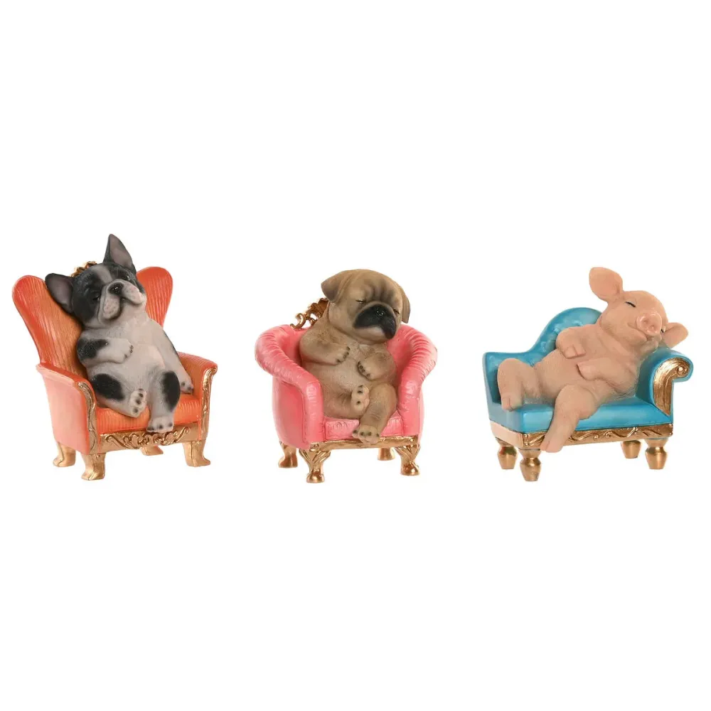 Koristehahmo Home ESPRIT Monivärinen 15 X 9,5 X 14 CM (3 osaa)