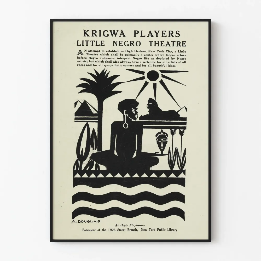 Koristejuliste Black Theatre Harlem vintage - Taiteellinen mustavalkoinen juliste