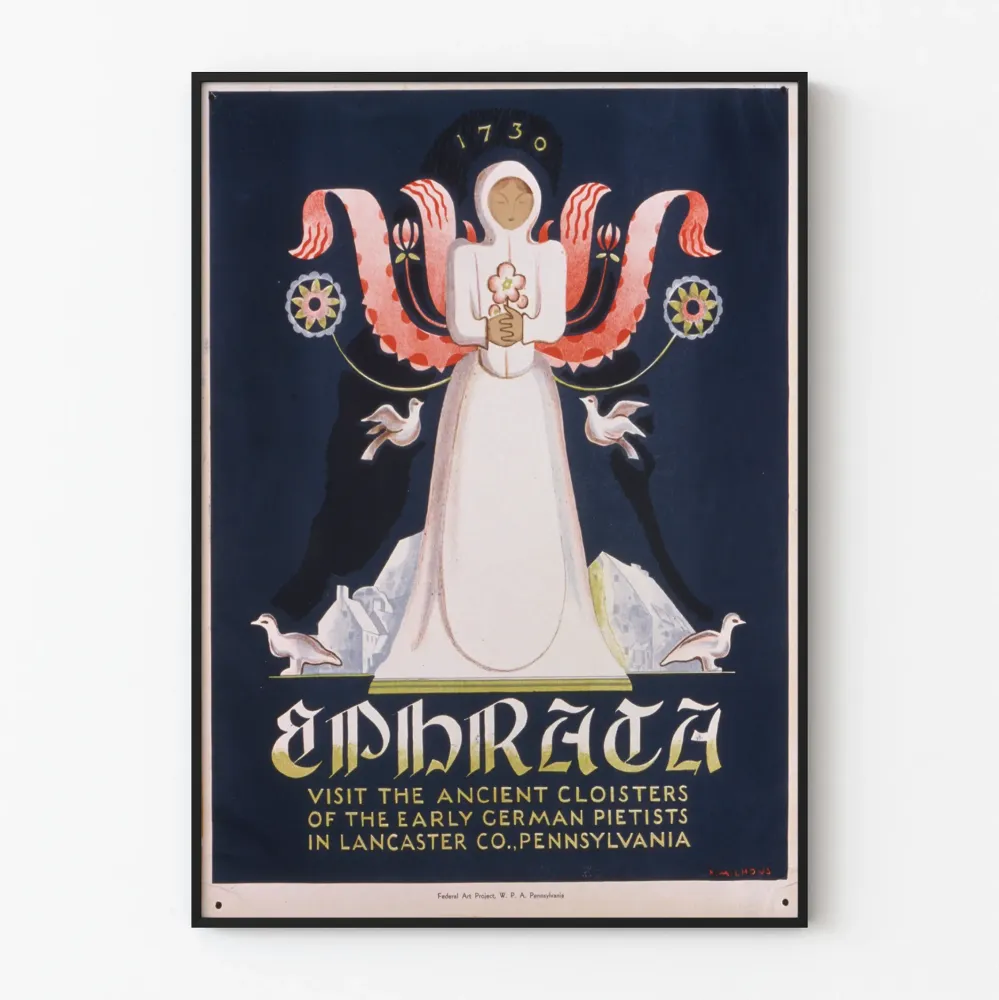 Koristejuliste Ephrata Pietistit 1730 - Vintage-seinäkoristelu