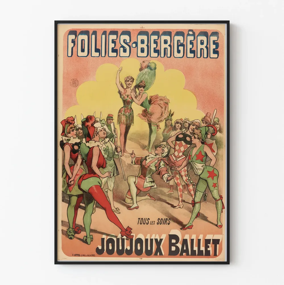 koristejuliste Folies Bergère Joujoux Ballet vintage
