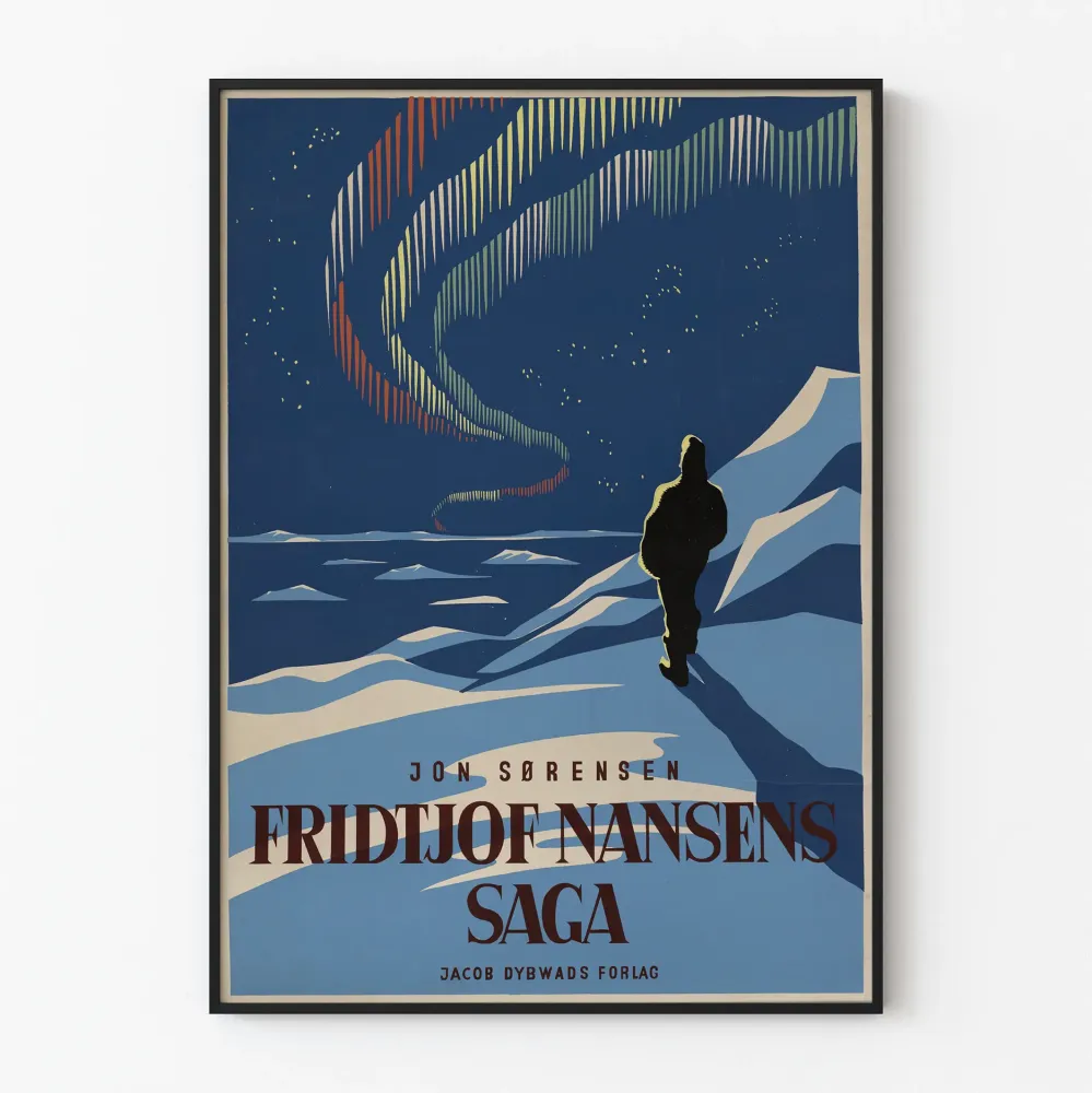 Koristejuliste Fridtjof Nansensin tarinasta Jon Sørensenin teoksesta