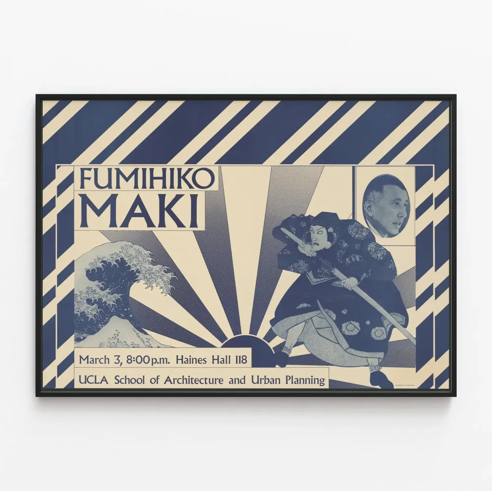 Koristejuliste Fumihiko Maki - Tapahtuma UCLA:n arkkitehtuurin koulussa