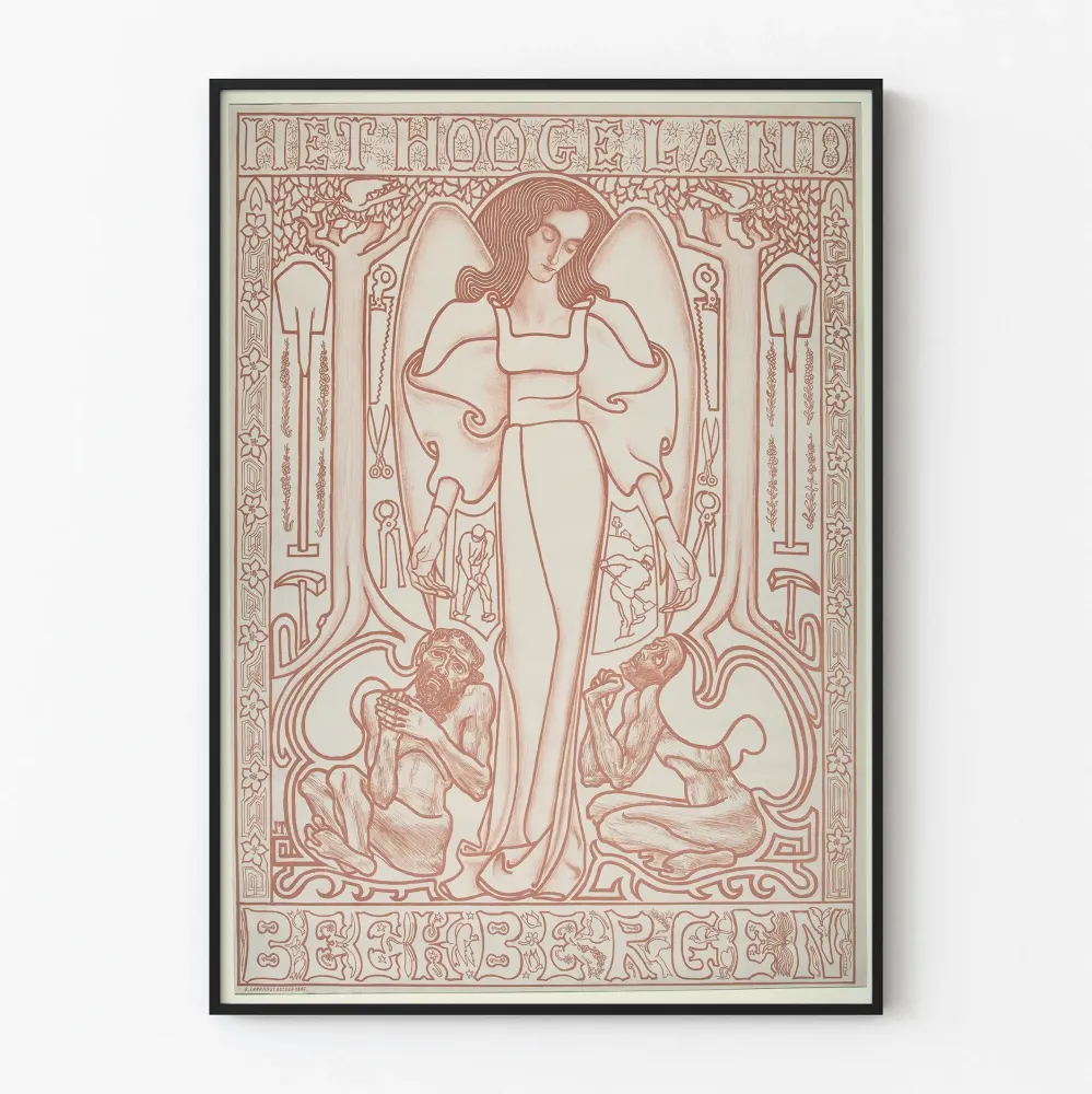 Koristejuliste Het Hooge Land Beekbergen Art Nouveau-tyyliin