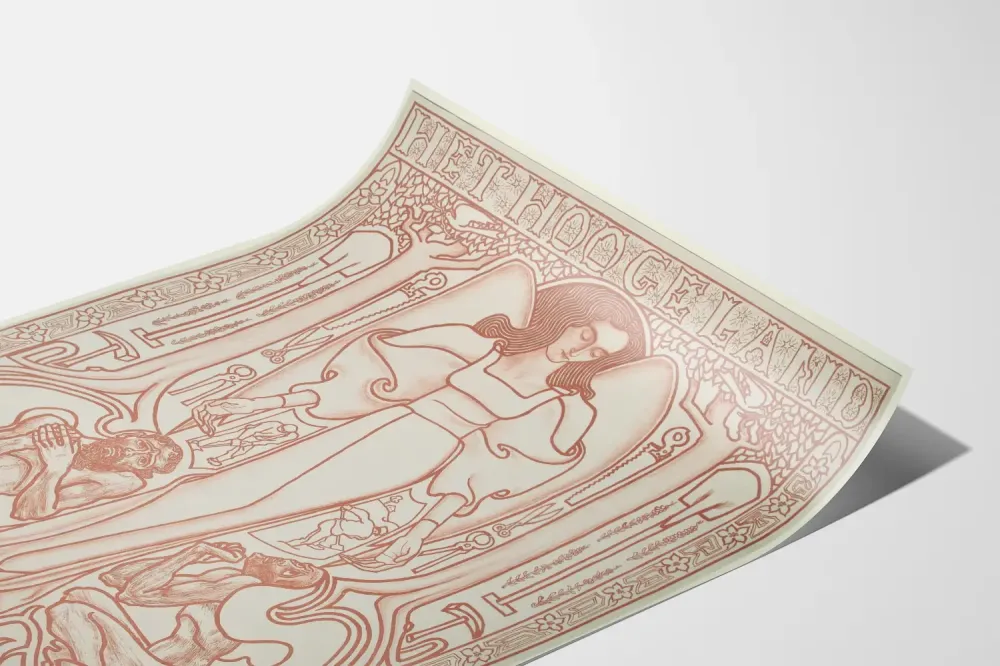 Koristejuliste Het Hooge Land Beekbergen Art Nouveau-tyyliin