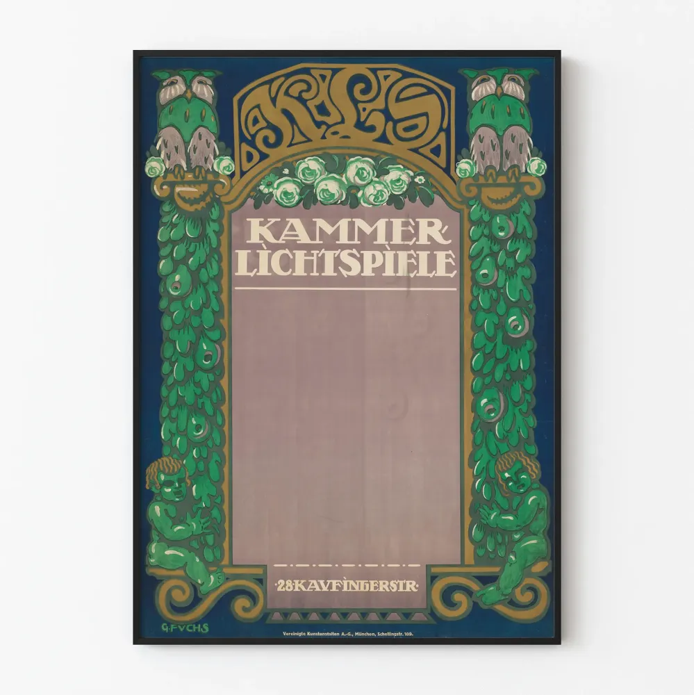 Koristejuliste Kammer Lichtspiele - Art Nouveau -tyyli