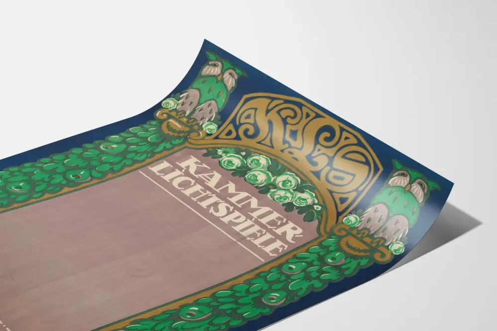 Koristejuliste Kammer Lichtspiele - Art Nouveau -tyyli