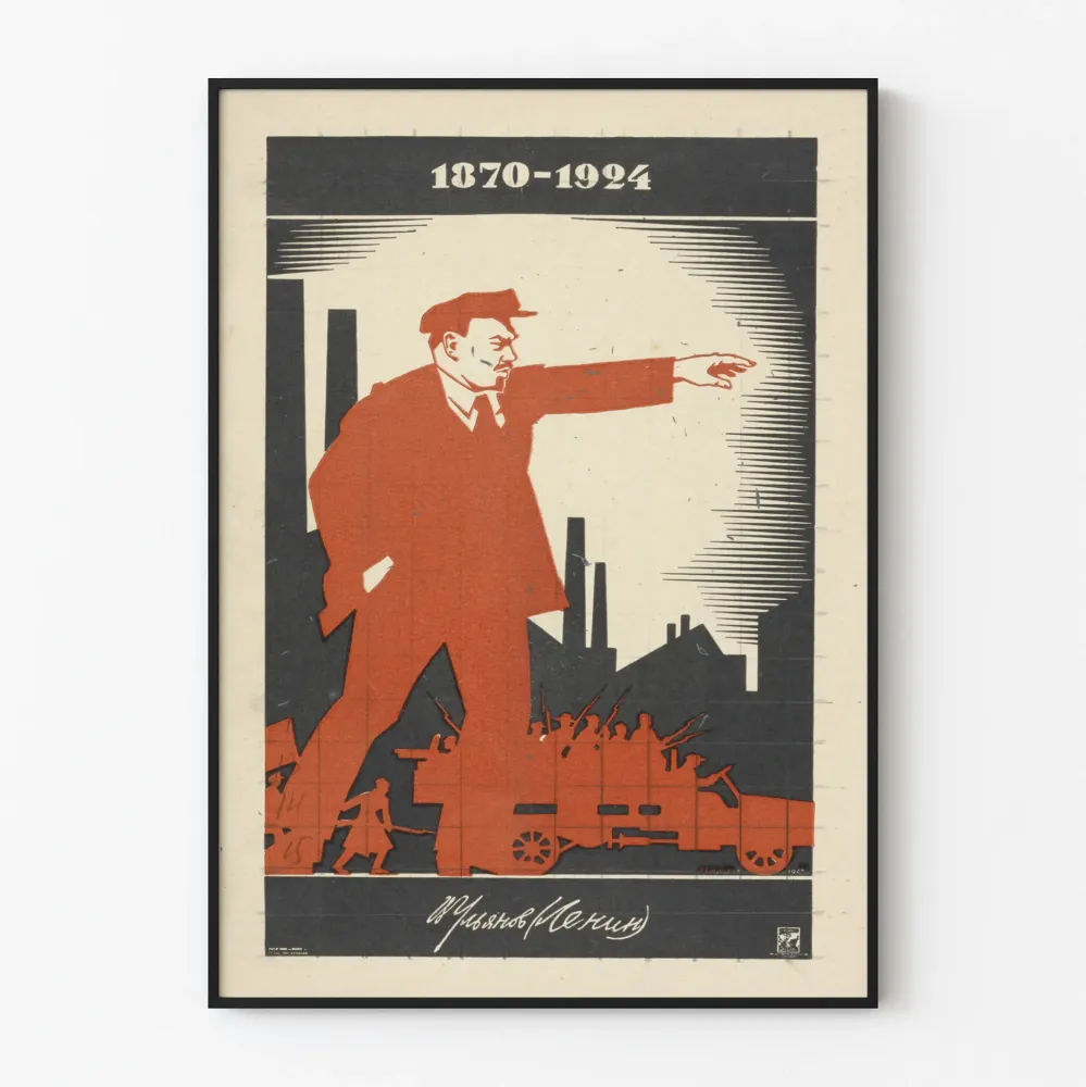 Koristejuliste Lenin 1870-1924 konstruktivistinen tyyli
