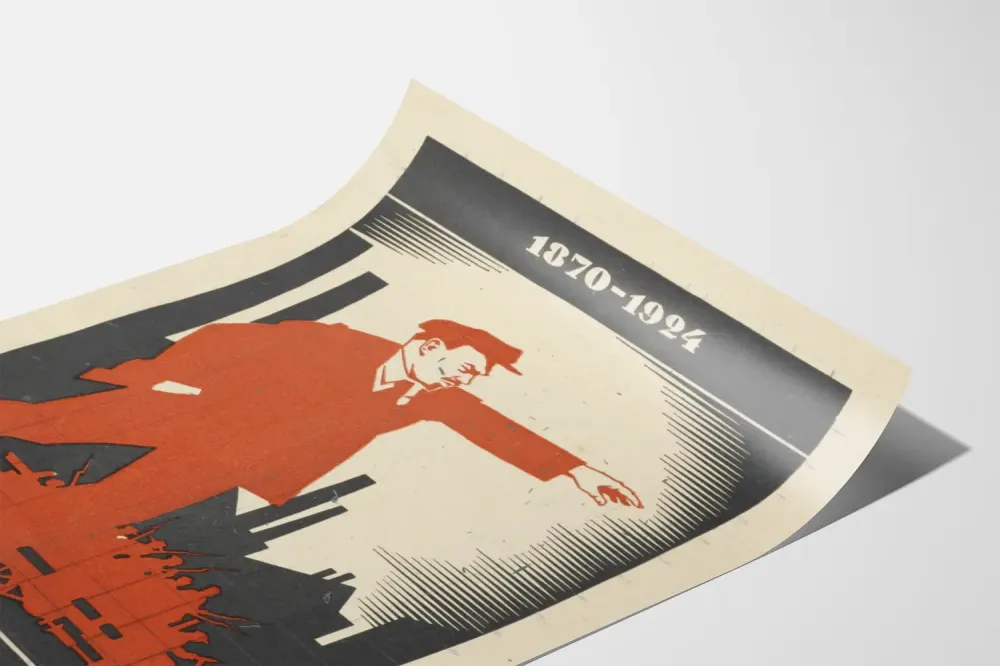 Koristejuliste Lenin 1870-1924 konstruktivistinen tyyli