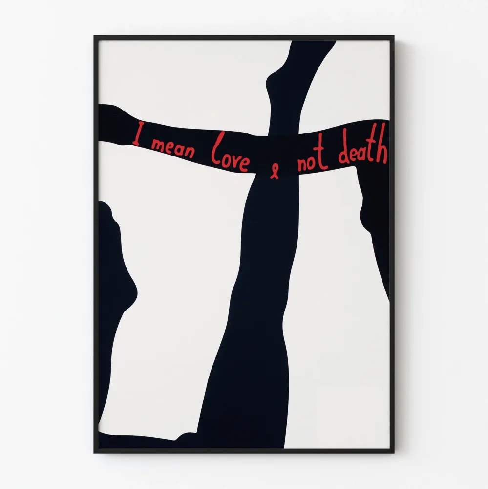 Koristejuliste I Mean Love Not Death - minimalisti-tyyli