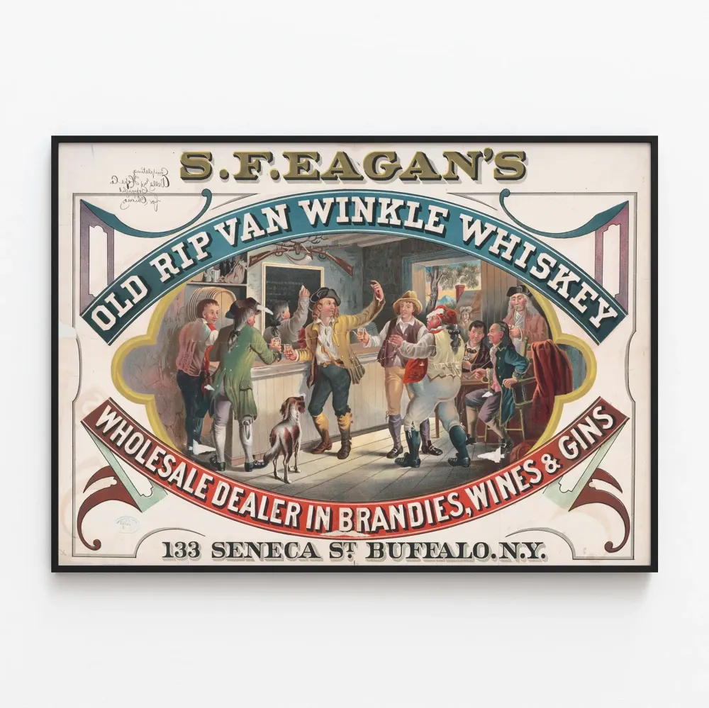 Koristejuliste Old Rip Van Winkle Whiskey S.F. Eagan’s Buffalo