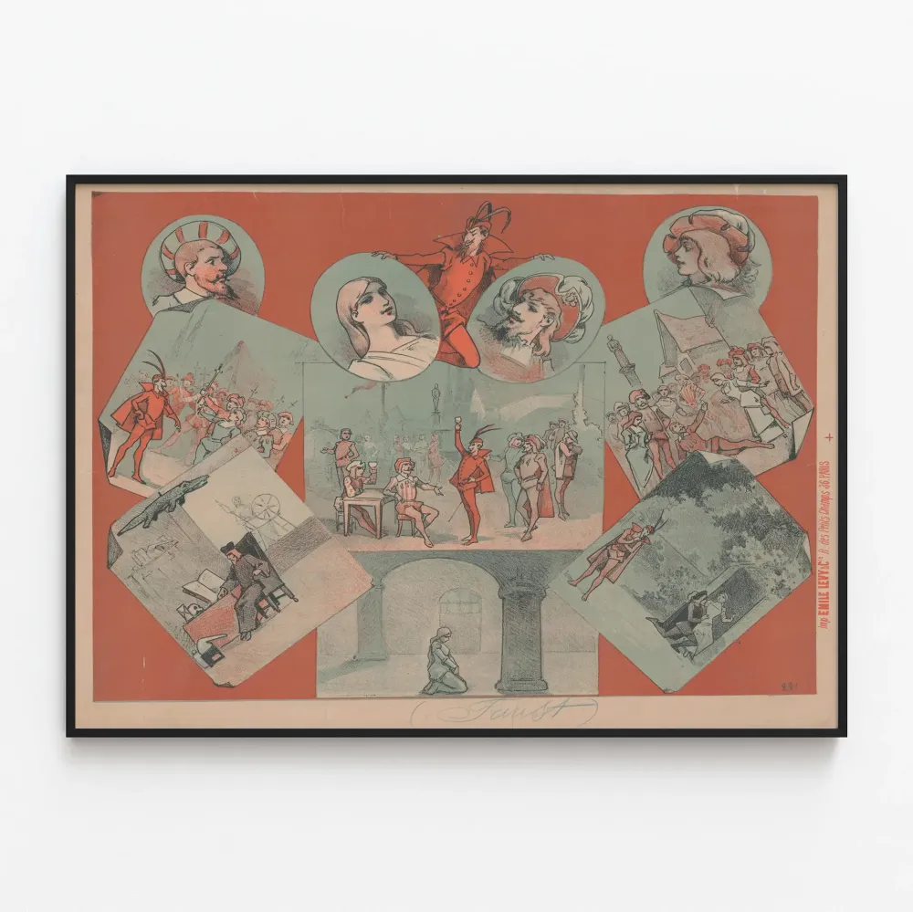 Koristejuliste Opéra Faust Charles Gounodilta