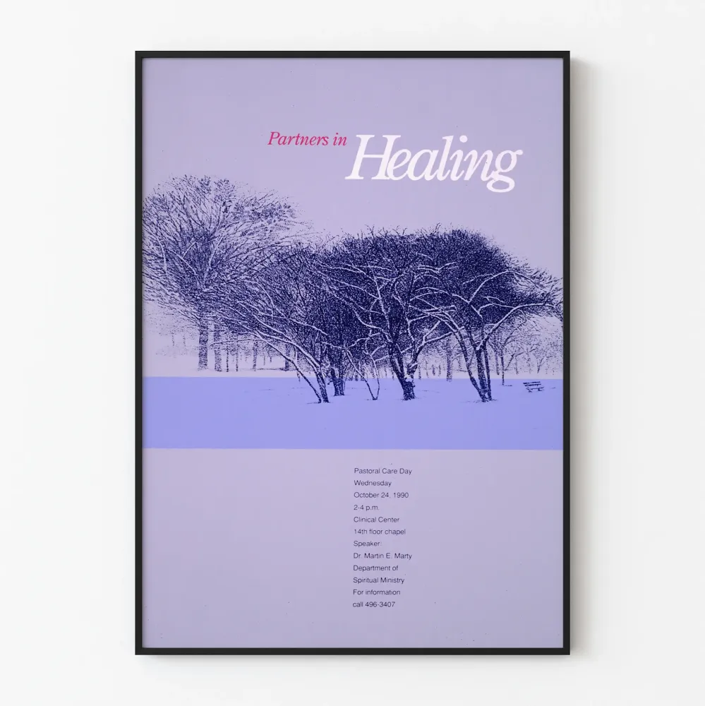 Koristejuliste Partners Healing hoitotilaan