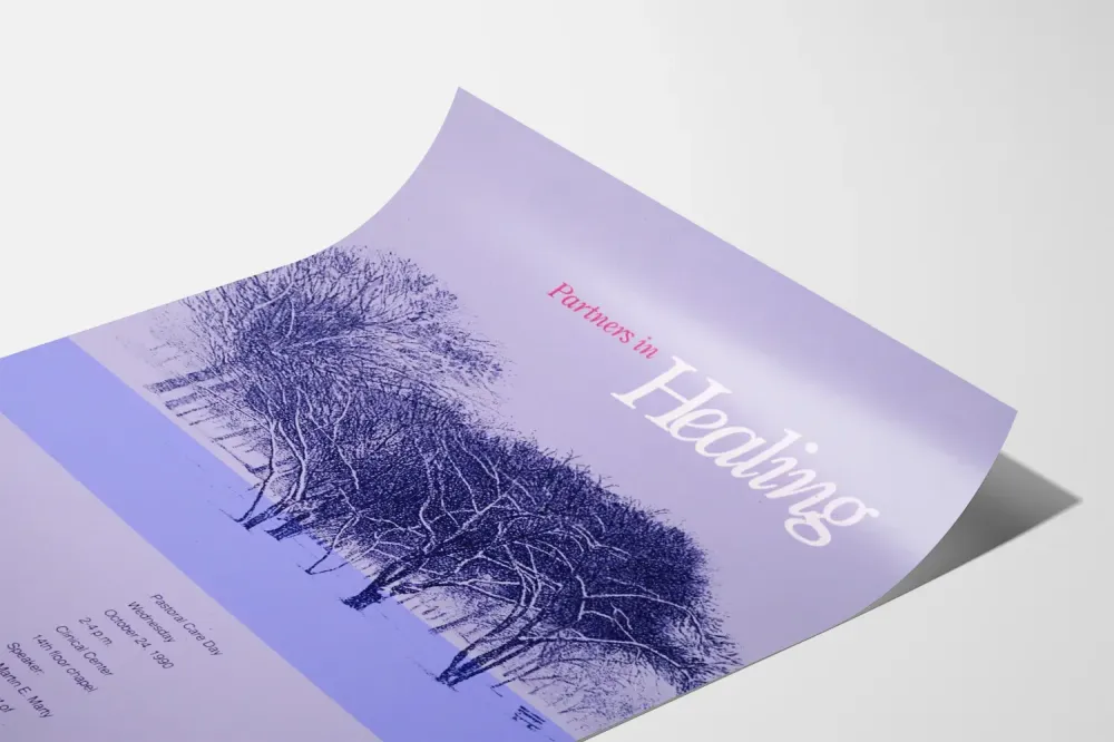 Koristejuliste Partners Healing hoitotilaan