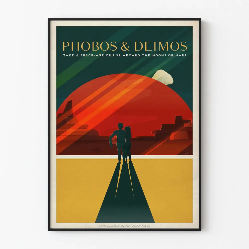 Koristejuliste Phobos & Deimos - Tulevaisuuden matka Marsin kuiden ympäri