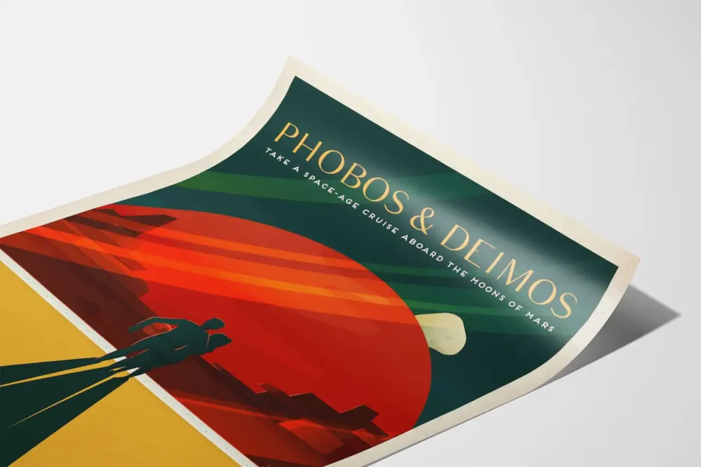 Koristejuliste Phobos & Deimos - Tulevaisuuden matka Marsin kuiden ympäri