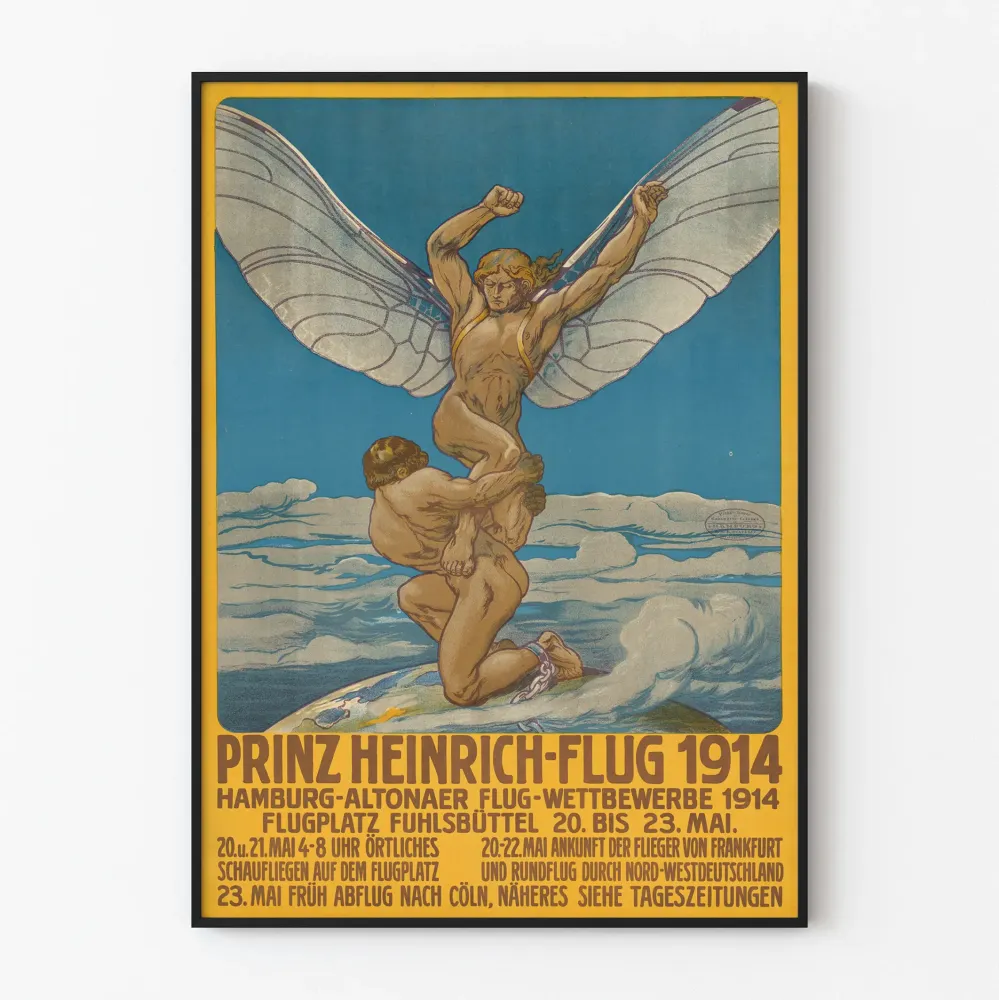 Koristejuliste Prinz Heinrich-Flug 1914 vintage
