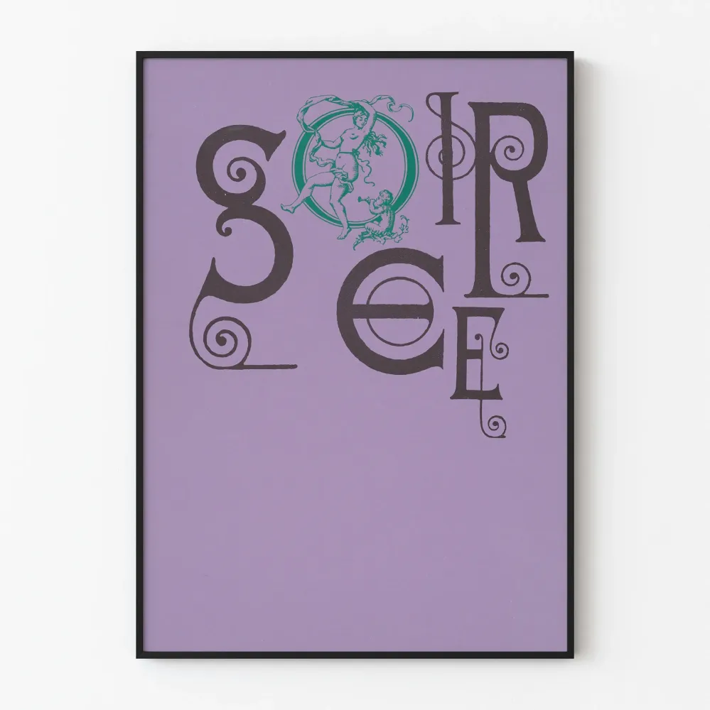 Koristejuliste Tyylikäs ilta typografisella suunnittelulla ja vintage-illustraatioilla