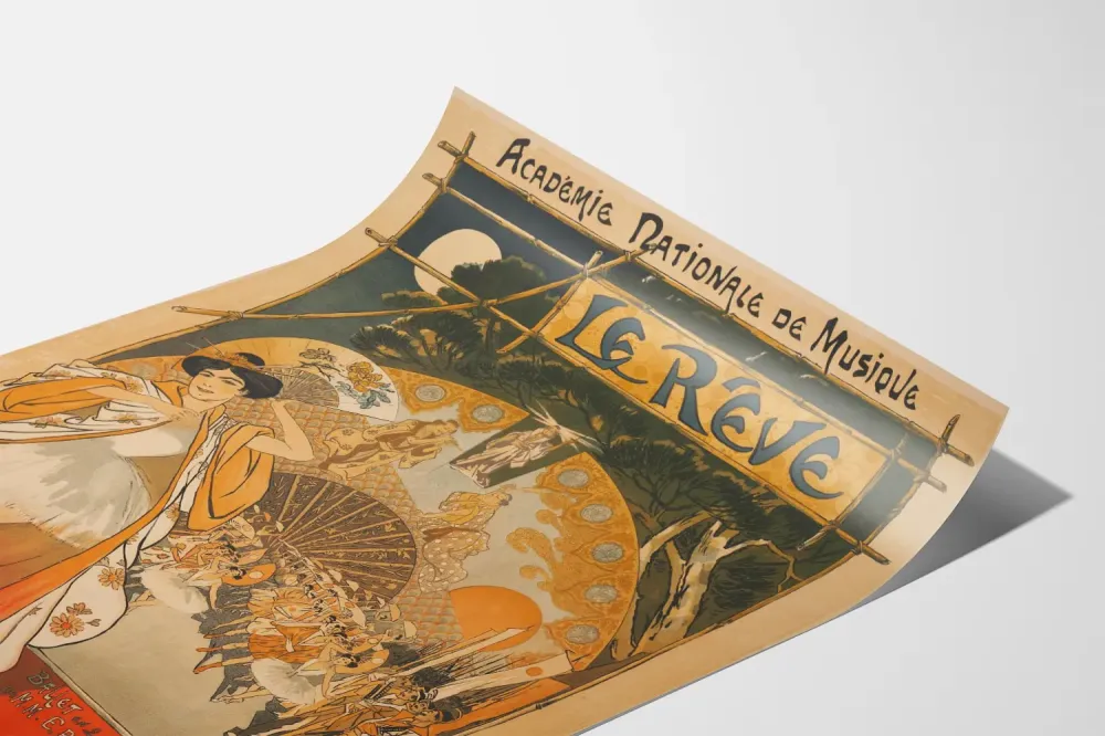 Koristejuliste Unelma - Art Nouveau -tyyli Musiikki ja Tanssi