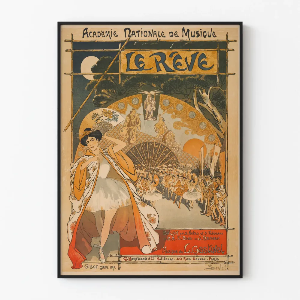 Koristejuliste Unelma - Art Nouveau -tyyli Musiikki ja Tanssi