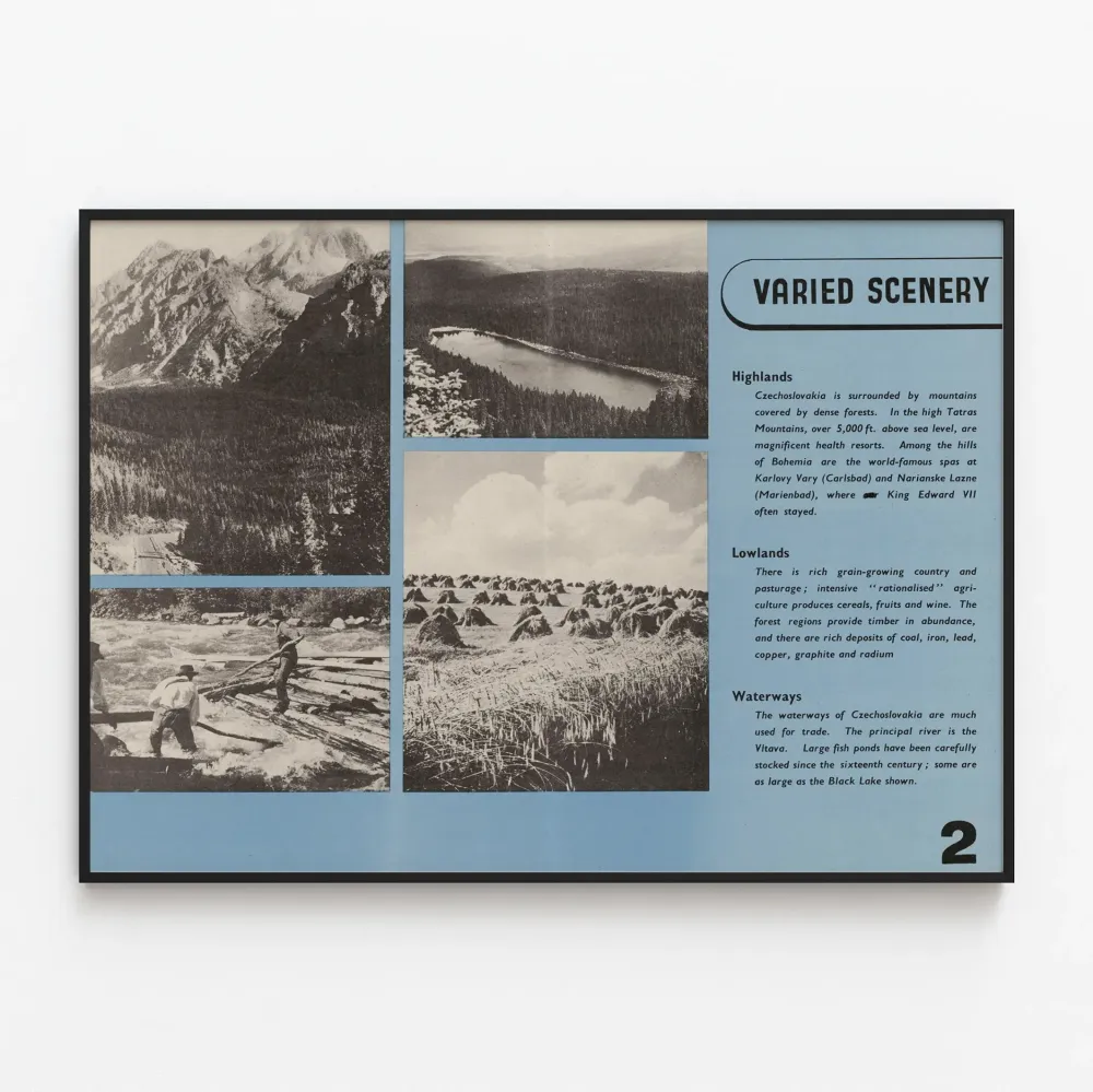 Koristejuliste 'Vaihtelevat maisemat' : Tšekkoslovakian maisemat