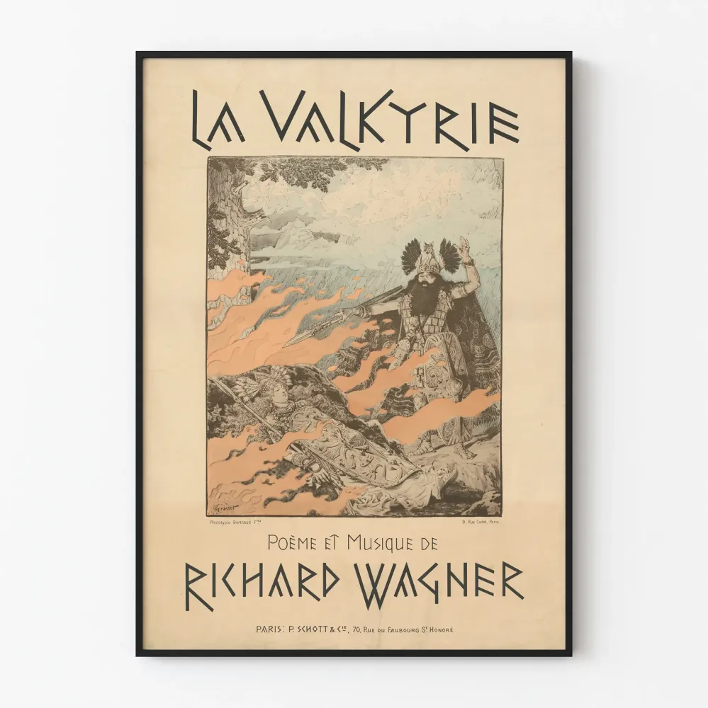Koristejuliste La Valkyrie Richard Wagnerilta