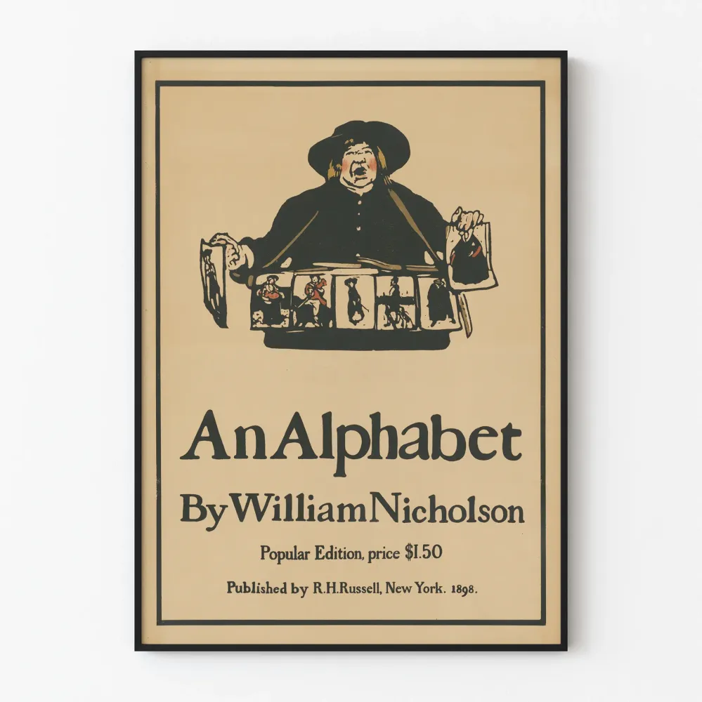 Koristejuliste vintage Alphabet, William Nicholson