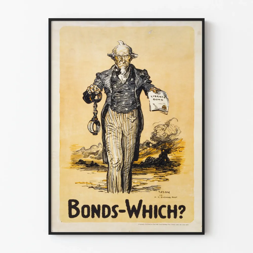 Koristejuliste Vintage Bonds-Which Illustration Politique